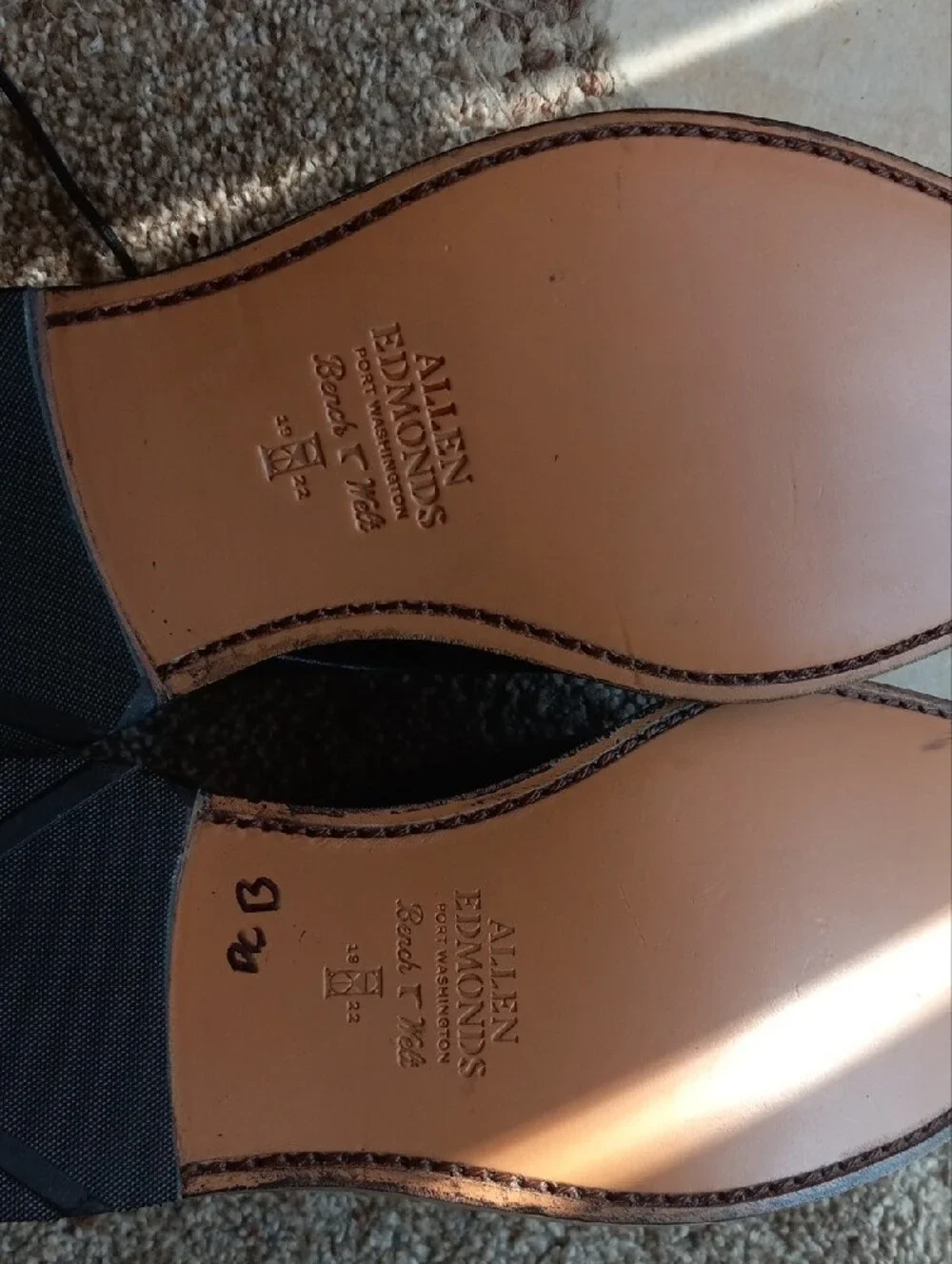 Allen Edmonds Black Cap-Toe Oxford with Brogue Detail
